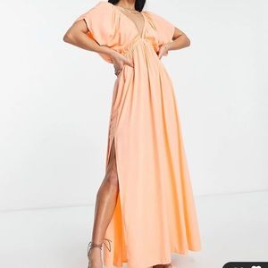 ASOS Petite Peach Maxi Dress